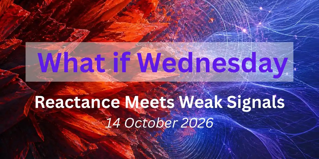 What if Wednesday event artwork for a Christchurch futures-thinking breakfast.
